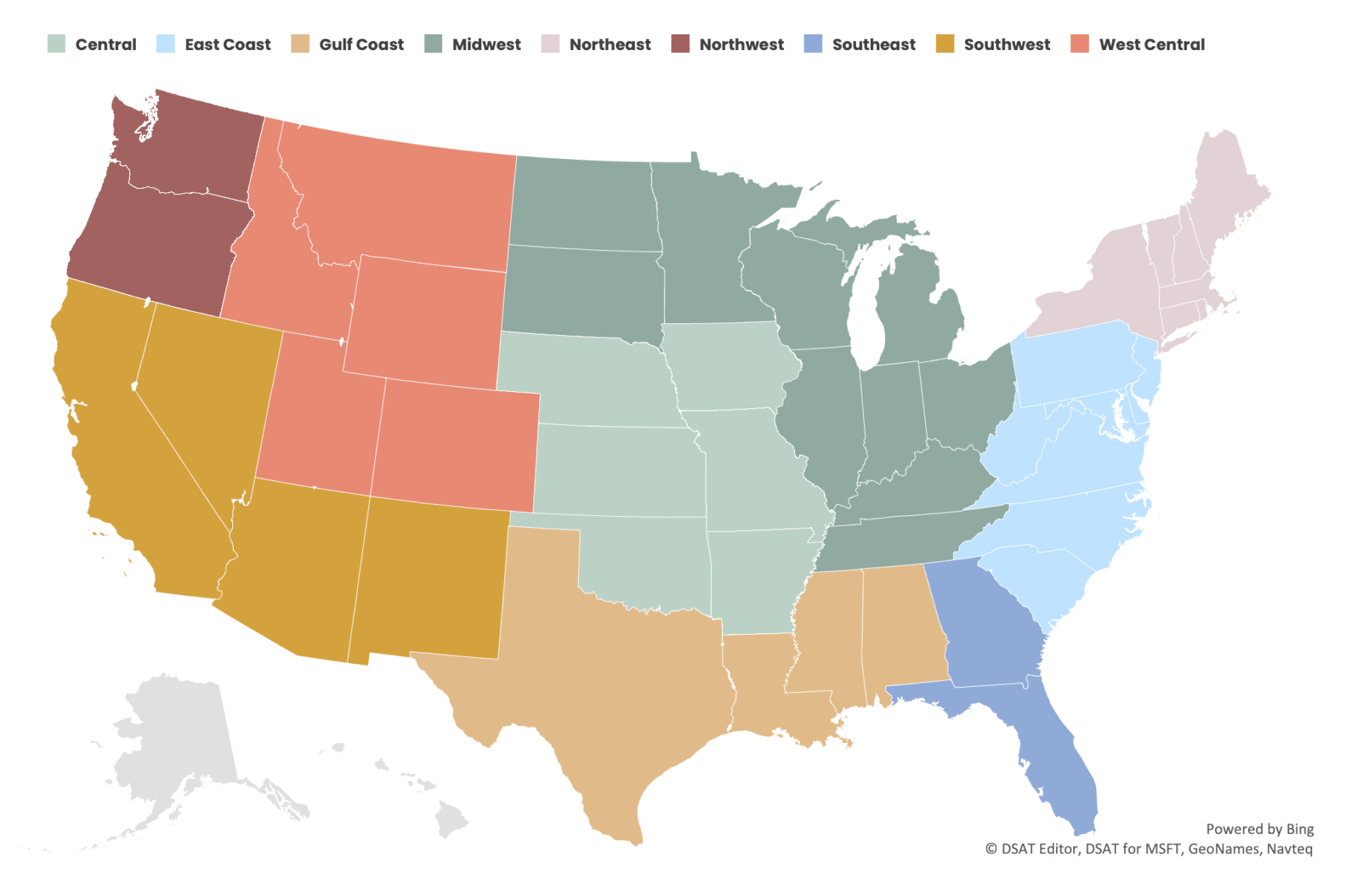 Defined Regions